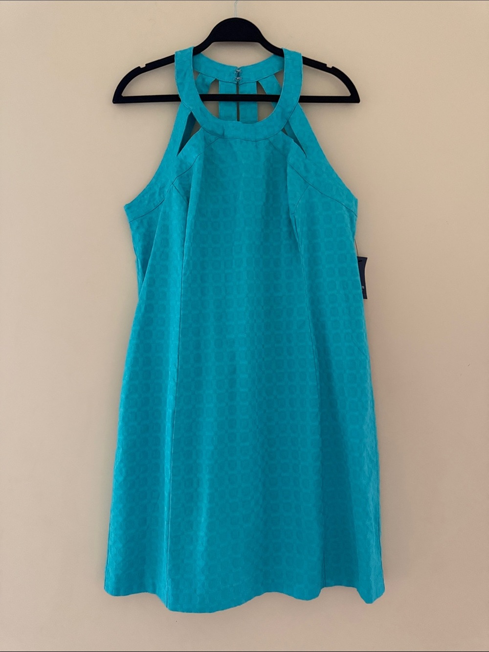 crown & ivy Teal Textured Sleeveless Dress Sz 16